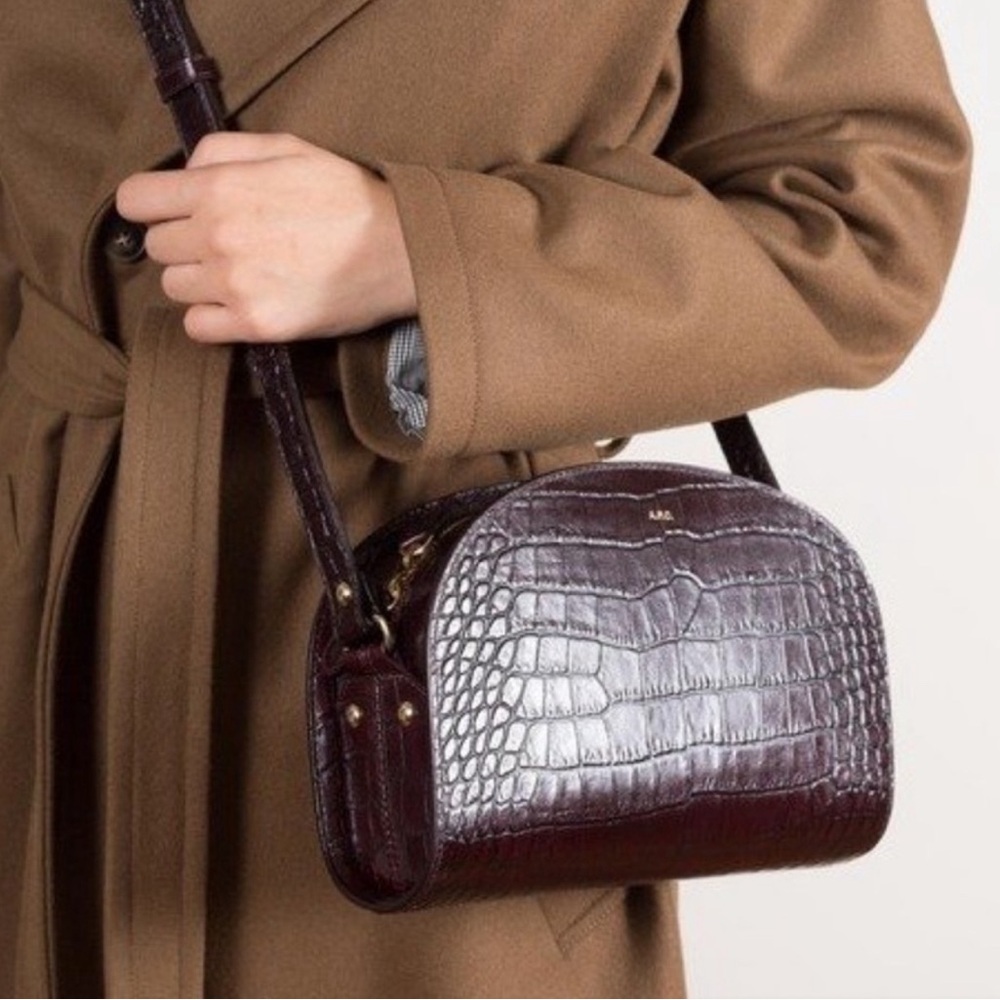 APC Crocodile Deep Maroon Demi-Lune mini Moon - excellent condition